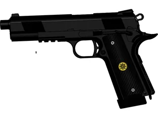 Colt M1911A1 3D Model preview