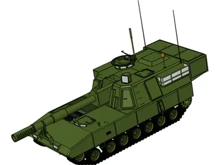Howitzer 155 mm 3D Model preview