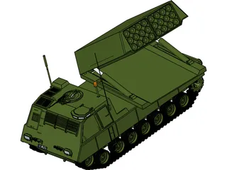 Multiple Laucher Rocket System 3D Model preview