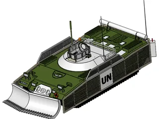 Engineer Tank with Mineplow 3D Model preview