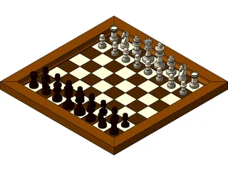 Chess Game 3D Model preview