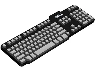 Dell Keyboard 3D Model preview