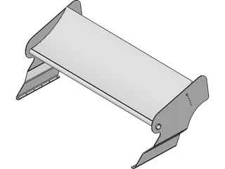 Group 5 Racing Rear Spoiler Wing 3D Model preview