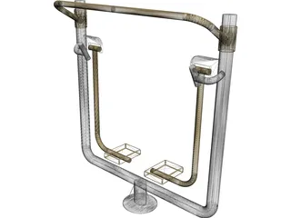 Outdoor Gym 3D Model preview