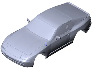 Porsche 944 Body 3D Model preview