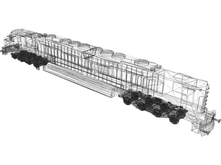 DDA40X America Locomotive 3D Model preview