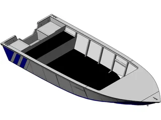 Racing Boat 3D Model preview