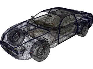 Jaguar XKR 3D Model preview