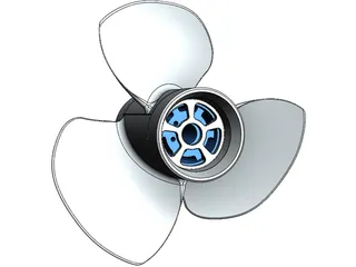 Outboard Propeller 3D Model preview