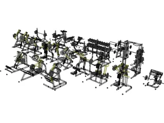Gym Set Strenght 3D Model preview