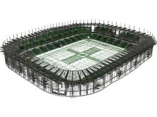 Soccer Arena 3D Model preview