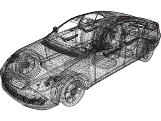 Mercedes-Benz C-Class (2007) 3D Model preview