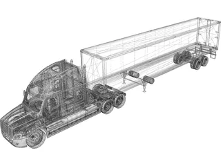 Freightliner Cascadia 3D Model preview