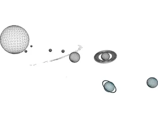 Solar System 3D Model preview