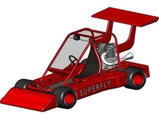Superfly Go Kart 3D Model preview