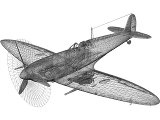 Supermarine Spitfire 3D Model preview