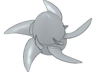 Ship Propeller 3D Model preview