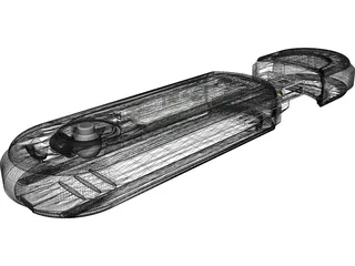 Intenso MP3 USB Stick 3D Model preview