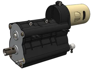 Tamiya Gear Box 3D Model preview