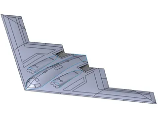 B-2 Spirit Bomber 3D Model preview