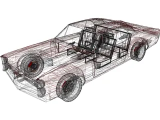 Pontiac GTO (1966) 3D Model preview