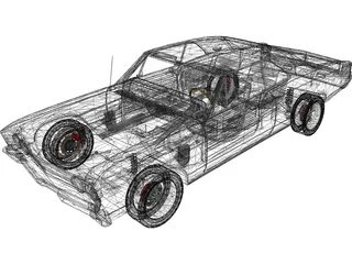 Chevrolet Chevelle SS (1967) 3D Model preview