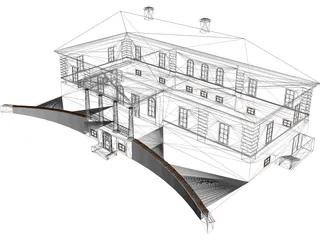 Halasz Moricz Mansion Dabas Hungary 3D Model preview