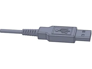 USB Port Connector 3D Model preview