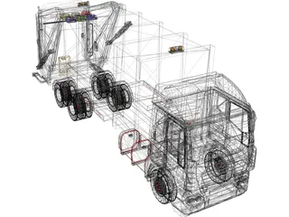 Iveco Stralis 6X2 Gargage Truck 3D Model preview