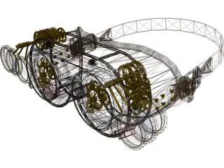 Steampunk Goggles 3D Model preview