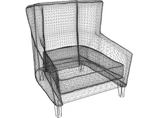 Armchair Vilem 3D Model preview