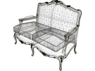 Sofa Classic 3D Model preview