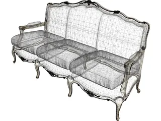 Luigi IXV Classic Sofa 3D Model preview