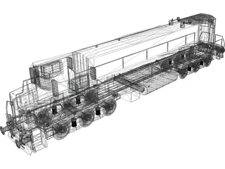 Train SD4 3D Model preview