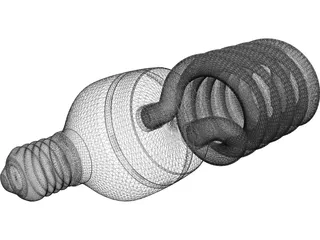 Lightbulb CFL 3D Model preview