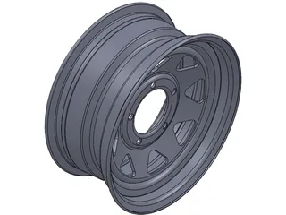 Steel Rim 15inch 3D Model preview