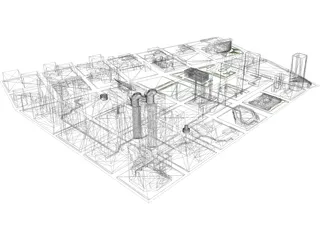 Minneapolis Washington Square 3D Model preview