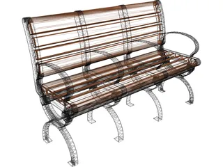 Bench 3D Model preview