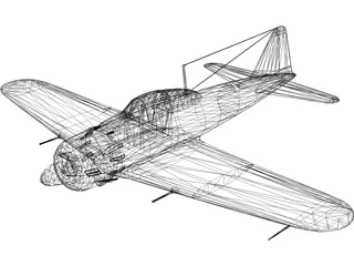 A6M Zero Navy Camo 3D Model preview
