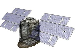 CloudSat Satellite 3D Model preview