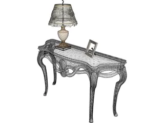 Console with Lamp 3D Model preview