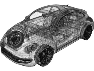 Volkswagen Beetle (2012) 3D Model preview