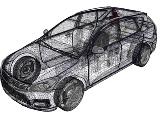Kia Ceed SW (2013) 3D Model preview