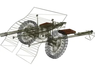 Bofors wz36 Antitank Gun 3D Model preview