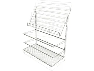 Comic Shelf 3D Model preview