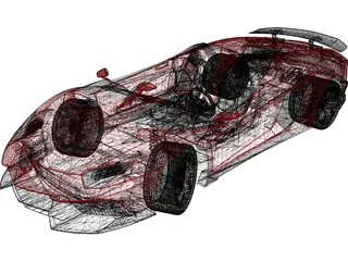 Lamborghini Aventador J Roadster (2012) 3D Model preview