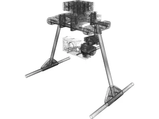 Gimbal for GoPro3 3D Model preview
