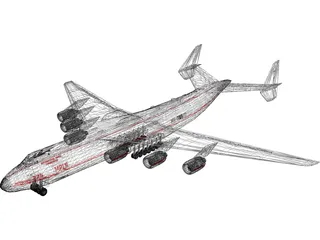 Antonov An 225 Airplane 3D Model preview