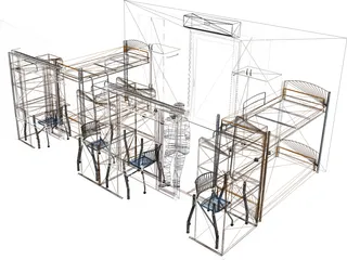 Dormitory Room 3D Model preview