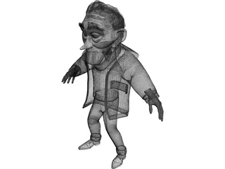 Up Man 3D Model preview